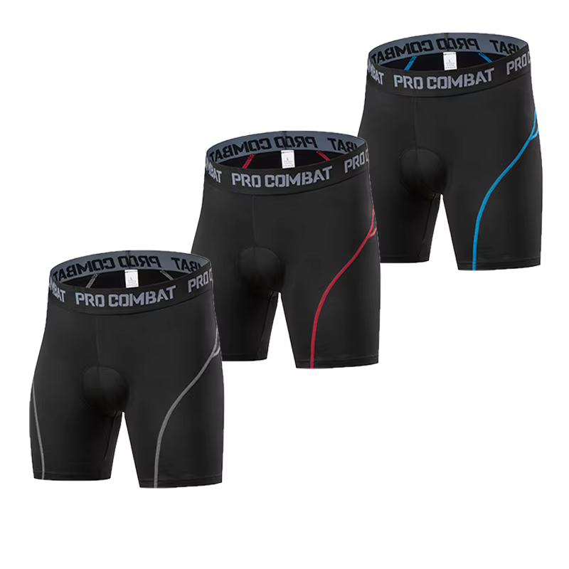 Shorts de cyclisme respirants en mesh avec coussinets en gel antichoc pour VTT