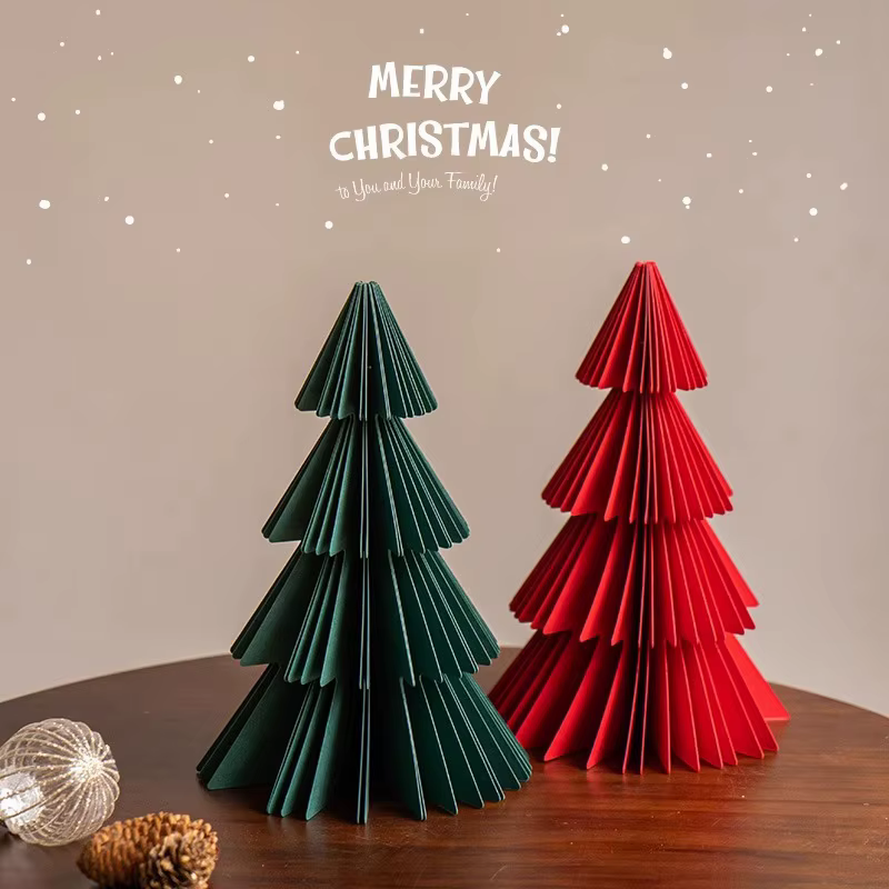 Décoration de sapin de Noël, ornements de sapin de Noël en papier nid d'abeille 3D, pendentifs suspendus pour sapin de Noël, décoration de fête de Noël et du Nouvel An