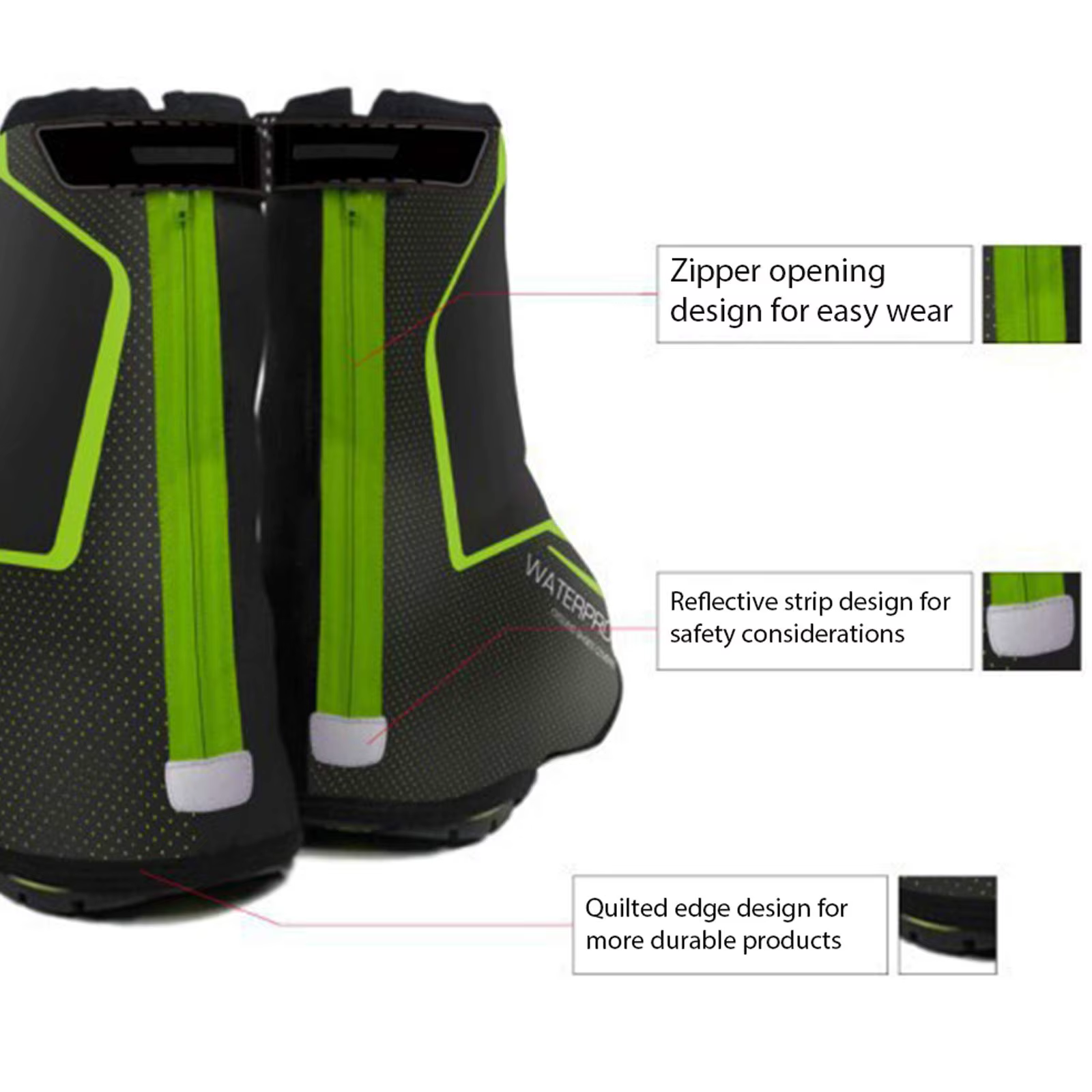 Couvre-chaussures de cyclisme imperméables et coupe-vent pour hommes et femmes