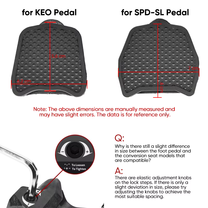 Adaptateur de pédale de vélo pour SPD SL pour système KEO