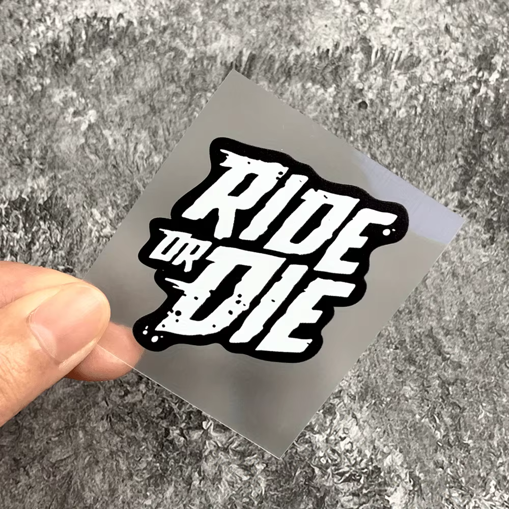 Autocollant de vélo 2 RIDE OR DIE pour tube de direction