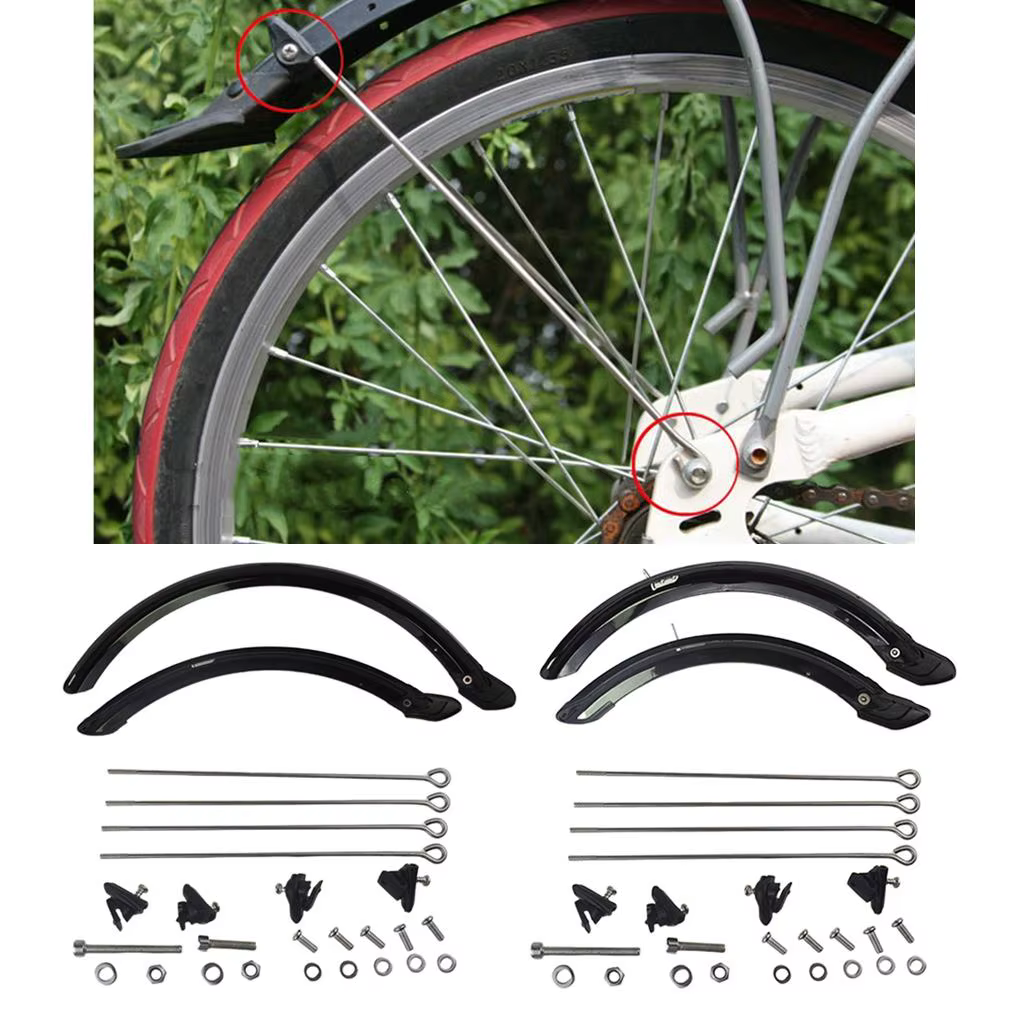Garde-boue de vélo pliant de 14 pouces