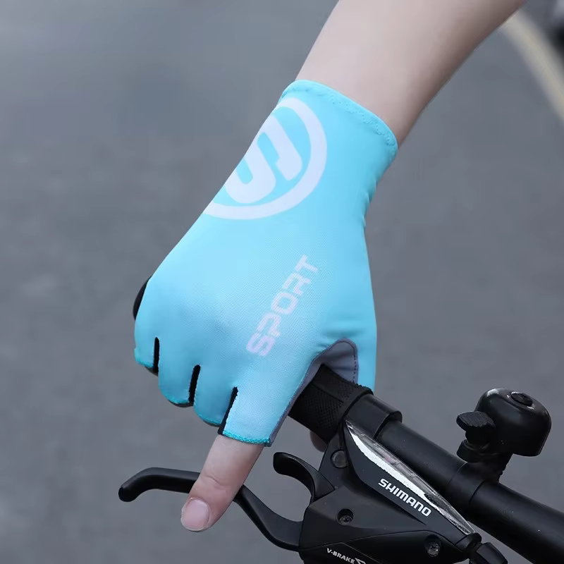 Briser le vent cyclisme demi doigt gants anti-dérapant vélo mitaines course