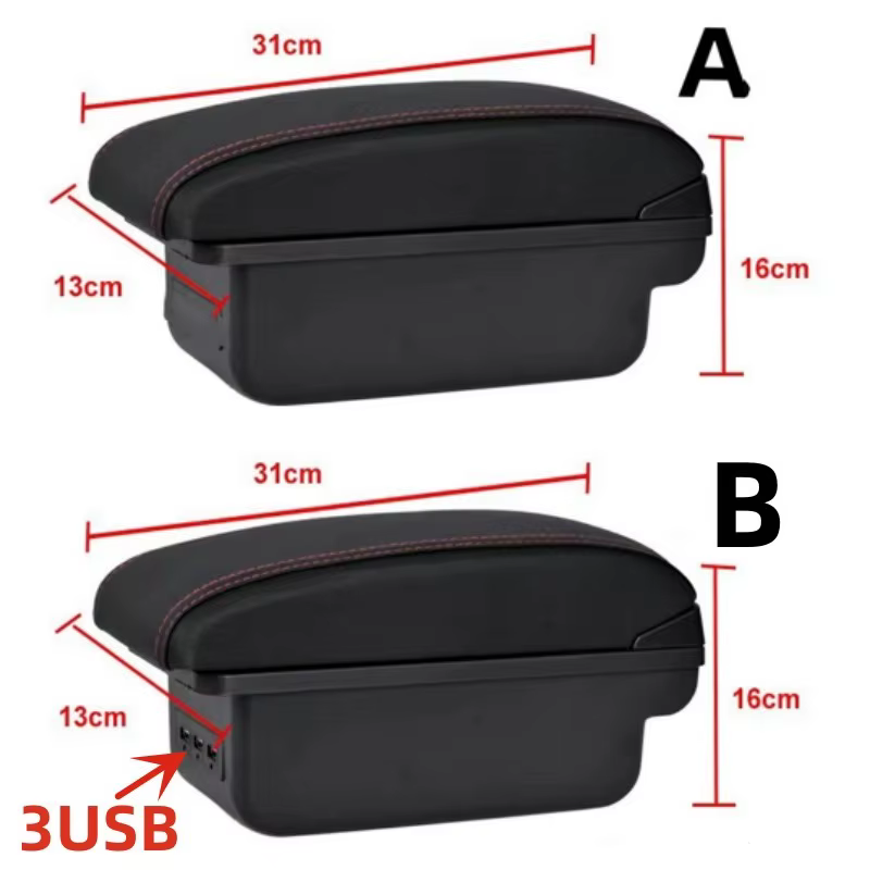 Boîte d'accoudoir de voiture pour Renault Clio 4 Captur Clio 3 III IV avec porte-gobelet, rangement, USB et cendrier – Accessoire
