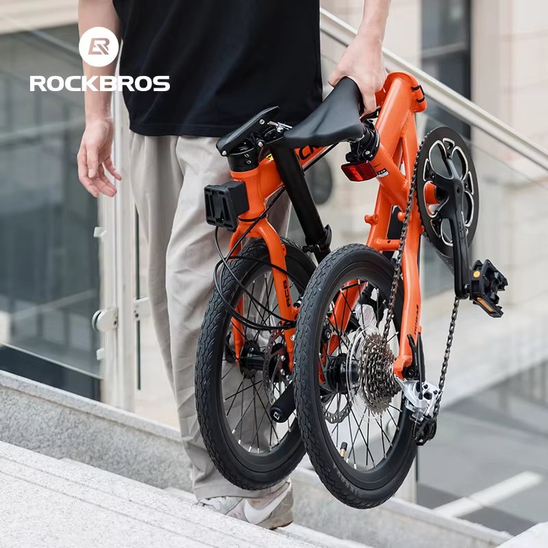 ROCKBROS vélo pliant 16 pouces 9 vitesses double frein C cadre en alliage d'aluminium adulte