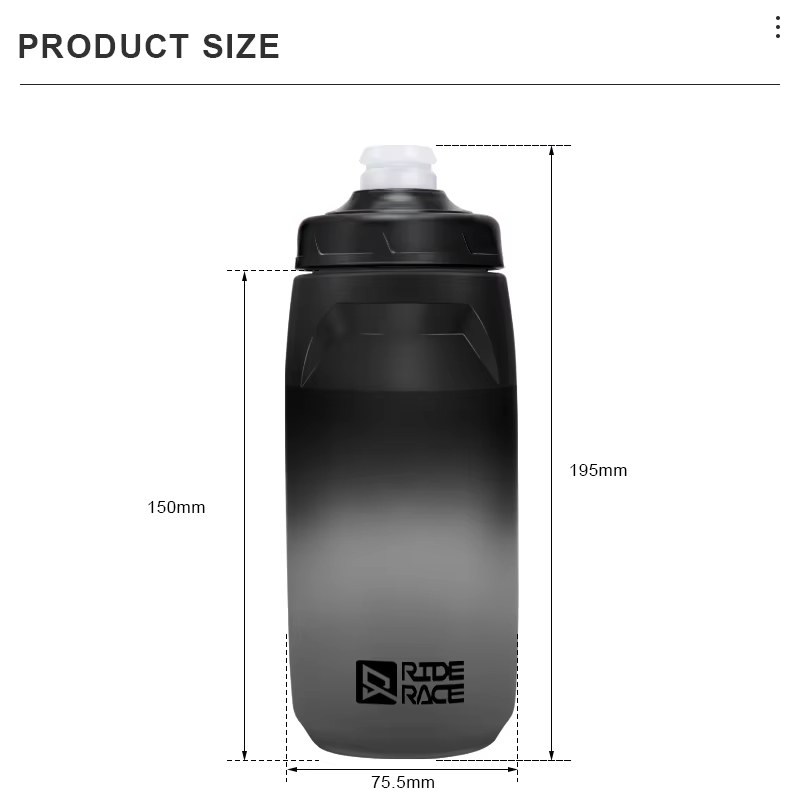 Bouteille d'eau de vélo PP5 ultralégère