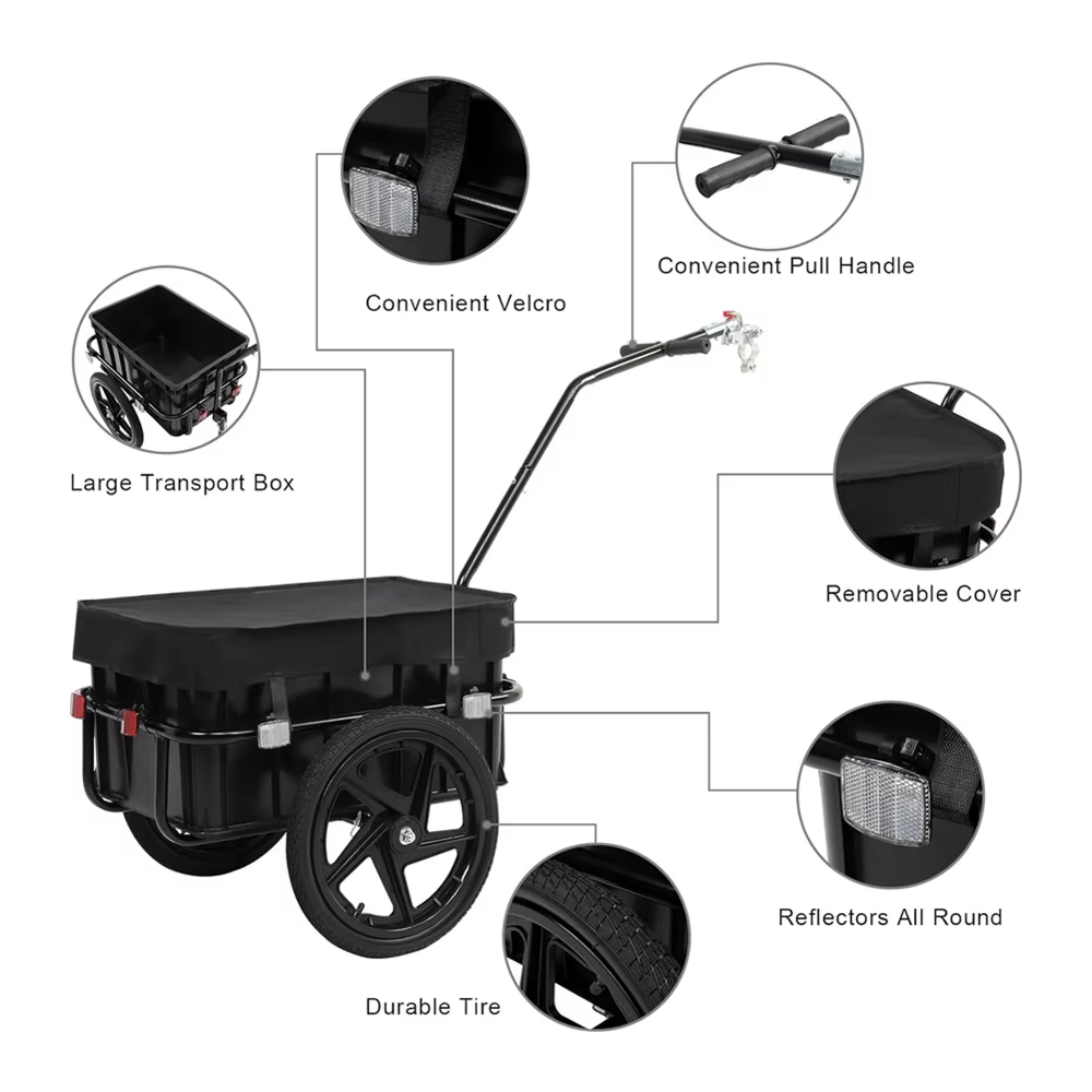 ALWAYSME-Remorque pour vélo, remorque cargo