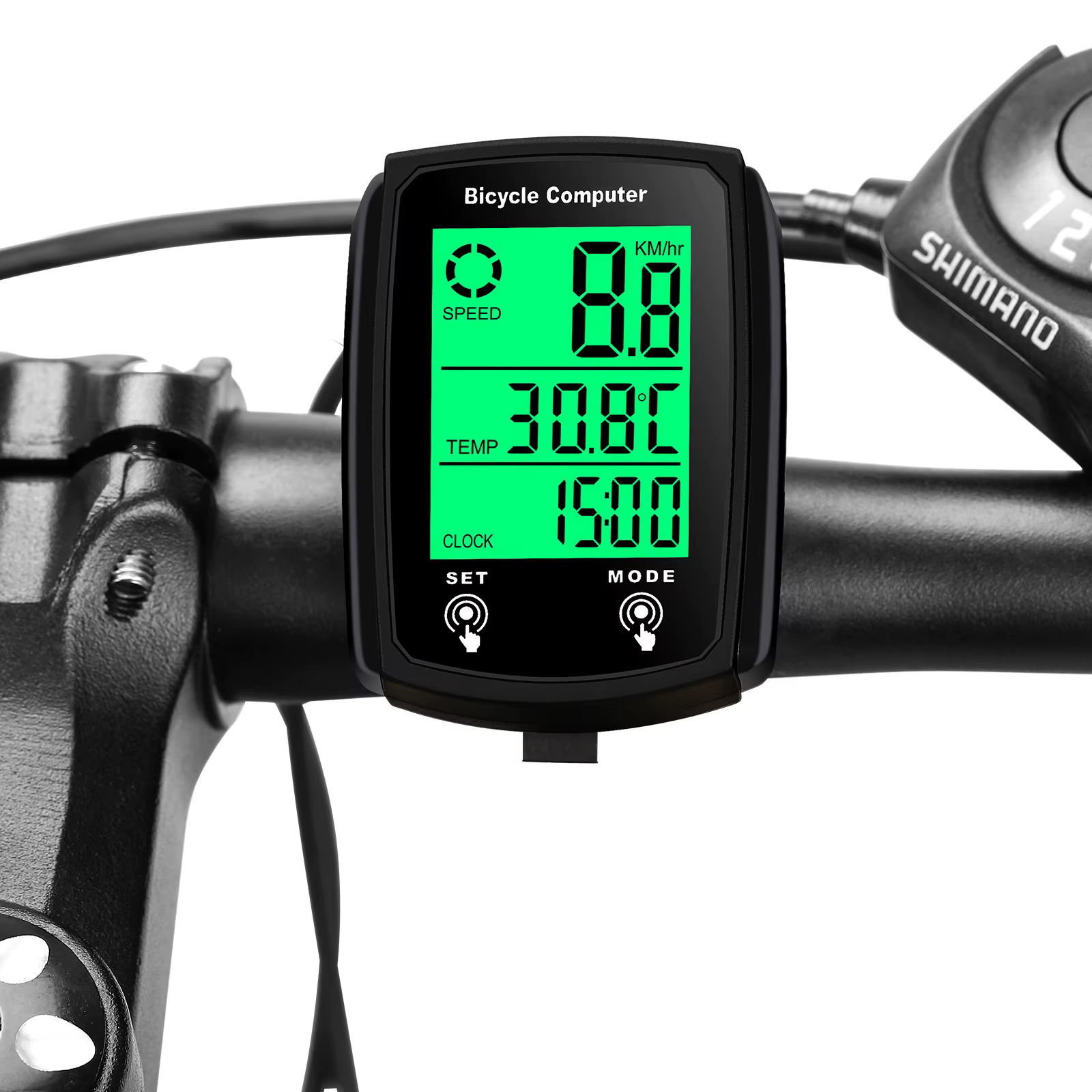 Ordinateur de vélo étanche filaire rétro-éclairage lumineux