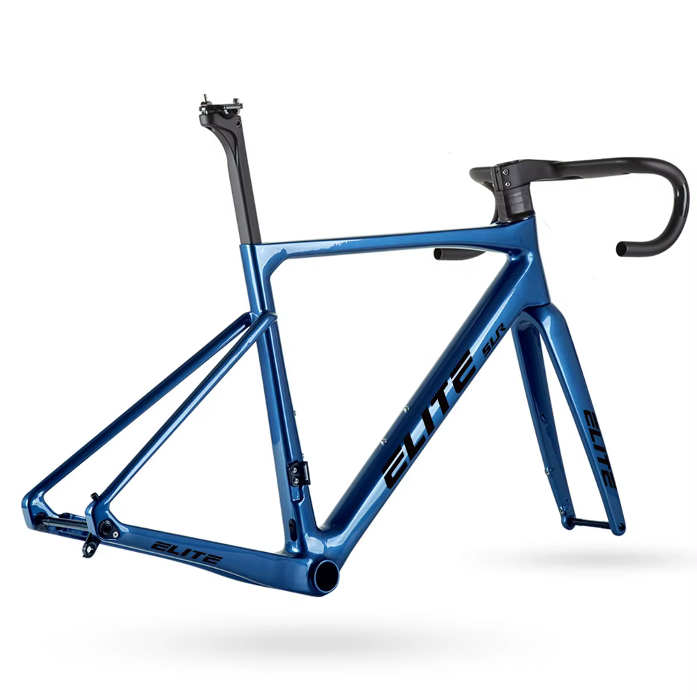 ELITE cadre de vélo de route carbone 47/49/51/54/56cm T47 frein à disque Ultra léger tige de selle pièces de cyclisme