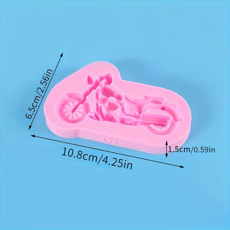 Moule en silicone pour moto et vélo, moules de moulage en résine, adaptés à la pâte polymère, artisanat DIY, fabrication de savon, création de bougies, -D