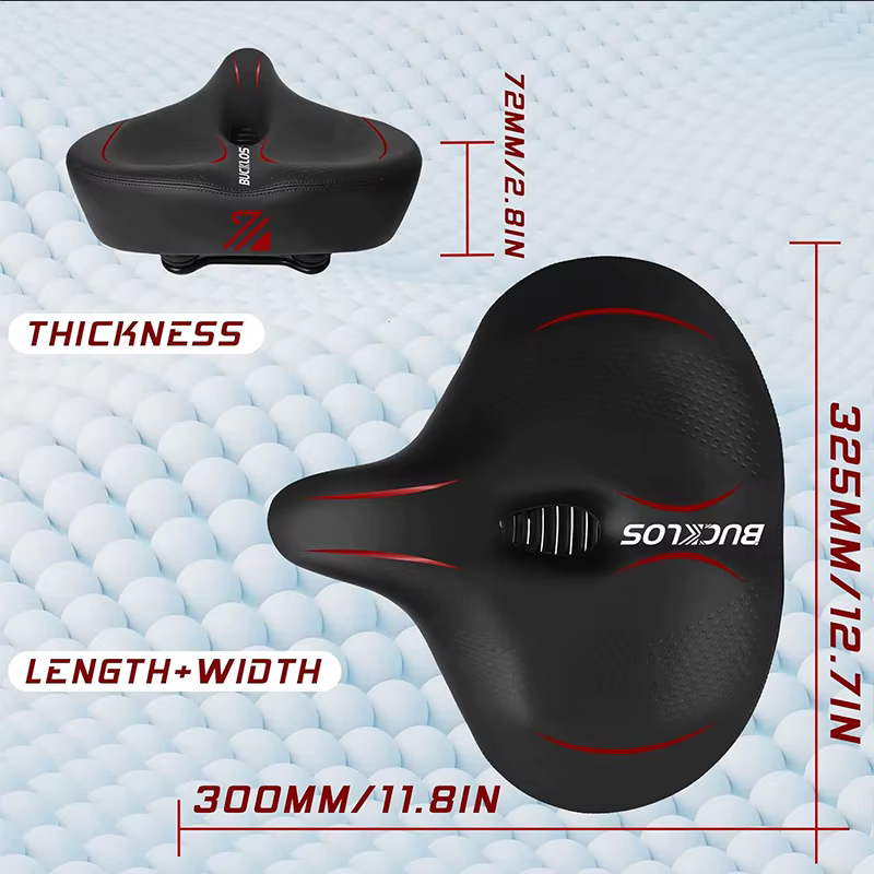 BUCKLOS siège de selle de vélo surdimensionné ergonomique confortable