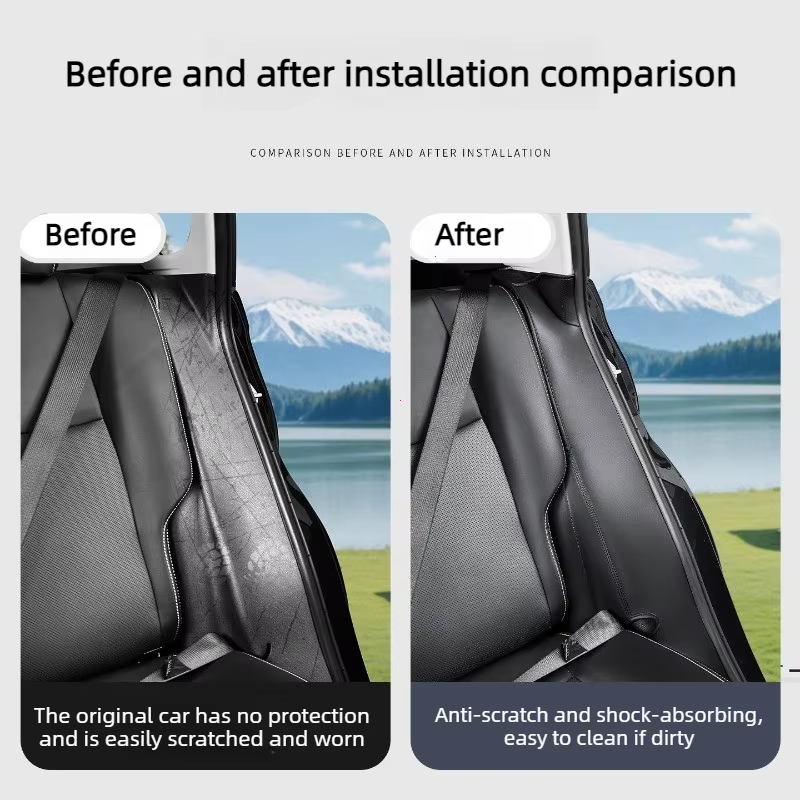 Pour RAV4 2020-2025 : protections latérales du siège arrière - Ensemble de garniture de protection premium Accessoires pour panneaux anti-rayures et anti-taches