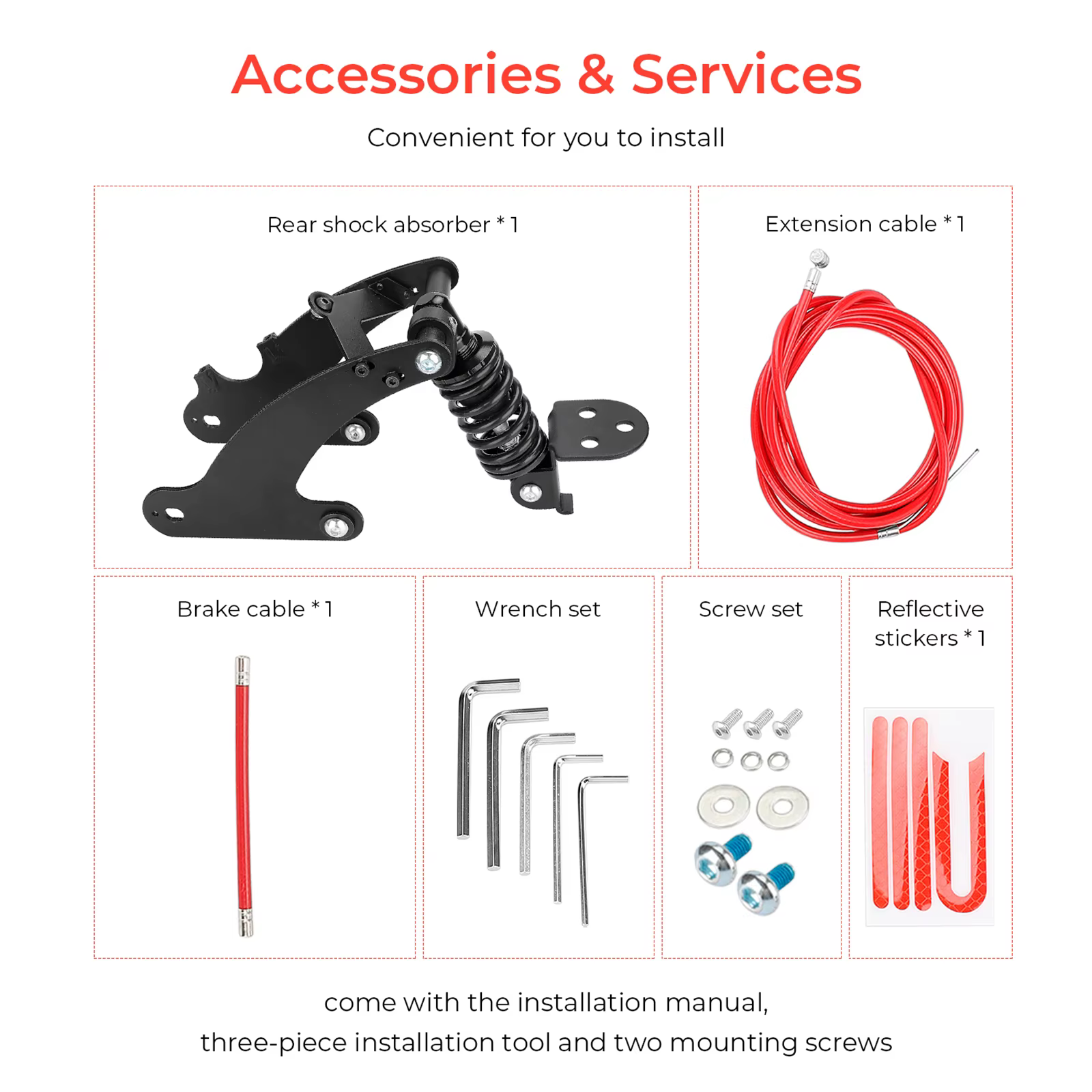 Pour Xiaomi M365 Pro Pro2 1S Scooter électrique Kit de Suspension arrière amélioré amortisseur