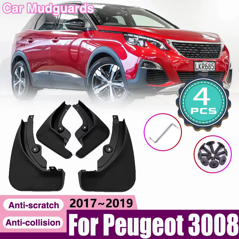 Garde-boue de voiture pour KIT, garde-boue, garde-boue, roue avant, garde-boue, accessoires, 3008, 2019, 2018, 2017, IGHTMK2