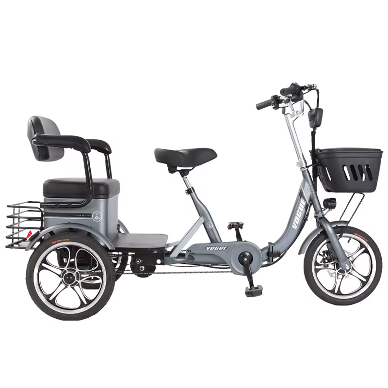 Tricycle électrique adulte pour passanger avec siège 48V 400W vélo de ville