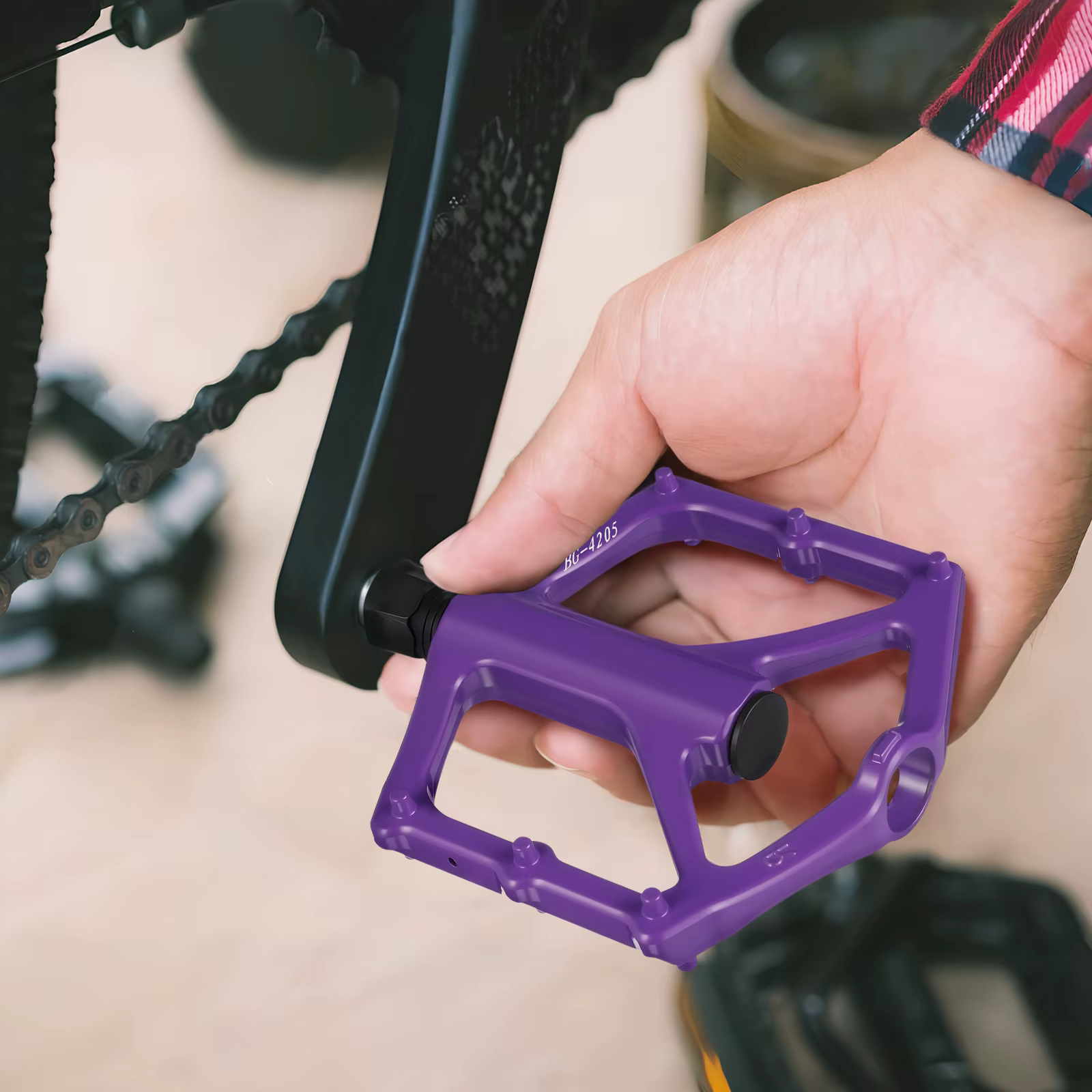 Pédales plates de vélo de montagne en alliage d'aluminium pour enfants