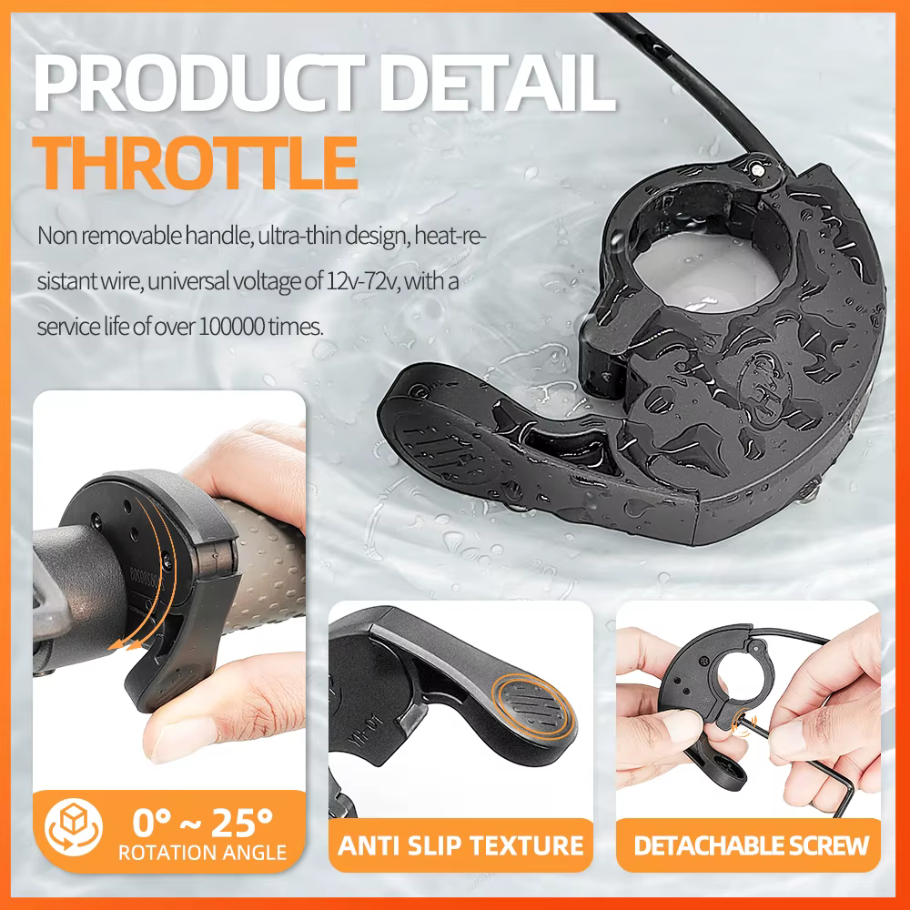 Ebike 36V/48V/52V/60V BAFANG mi-moteur YH-001Thumb accélérateur Compatible BBS01 BBS02B BBSHD 350W-1000W moteur pour vélo électrique
