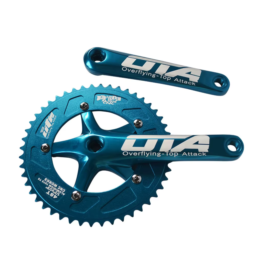 Pédalier de vélo de route en alliage d'aluminium CNC