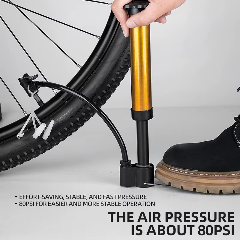 Xunting-Pompe à air manuelle pour vélo VTT 80 PSI