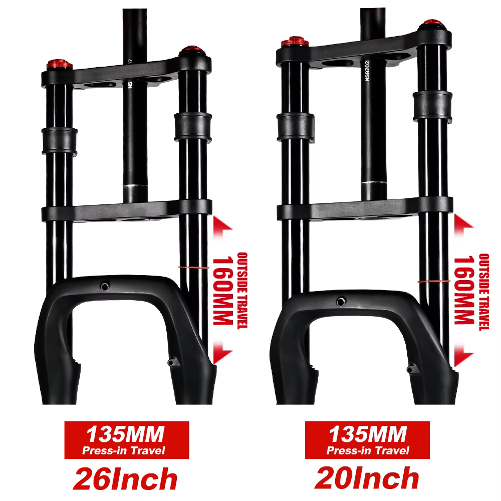 Fourche à suspension pneumatique NANLIO pour Fat Bike