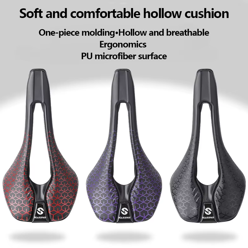 Selle de vélo en cuir HASSNS 145 mm