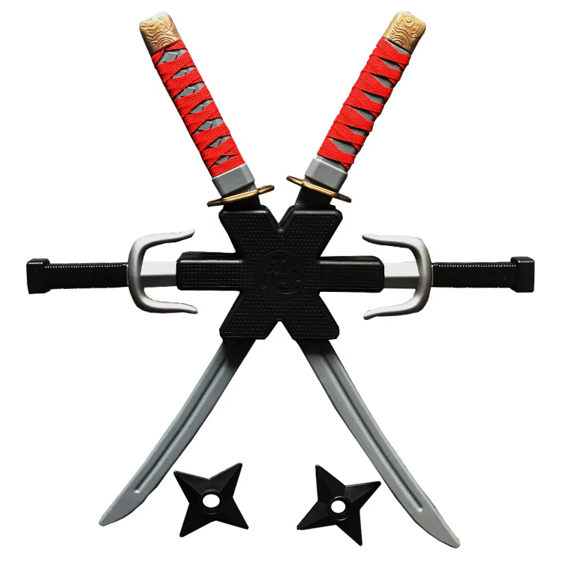 Ensemble de jouets de Cosplay de samouraï japonais pour enfants, ensemble de couteaux, jouet de fléchettes, modèle de cadeaux, Collection de jouets bizarres, 1: 1