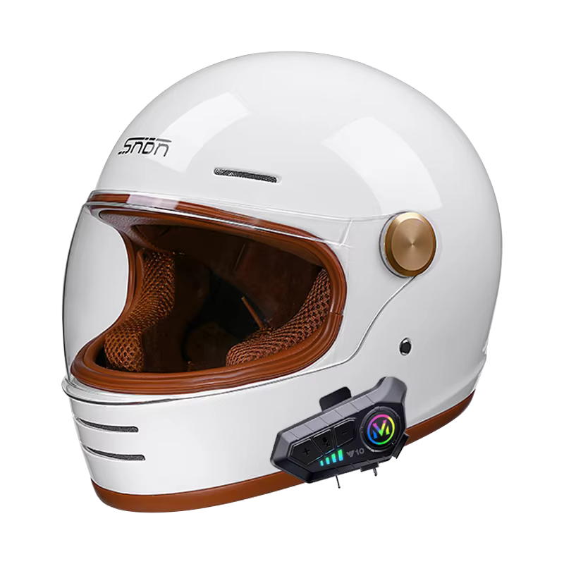 Casque de moto rétro avec certification DOT