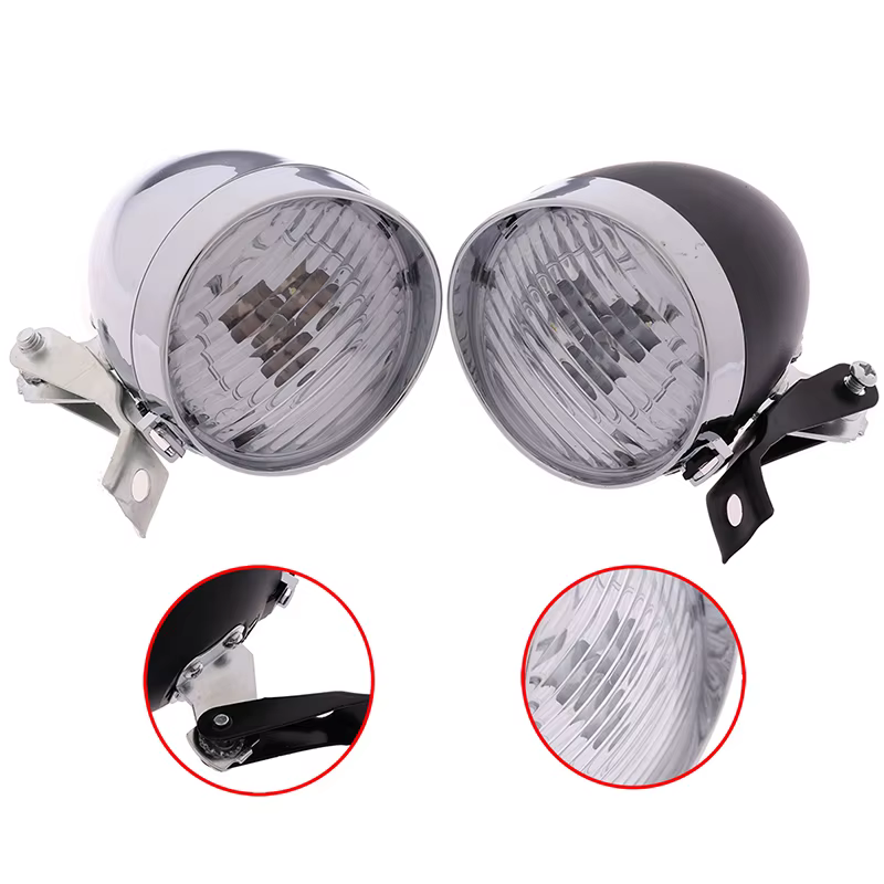 Feu avant de vélo rétro à 3 LED