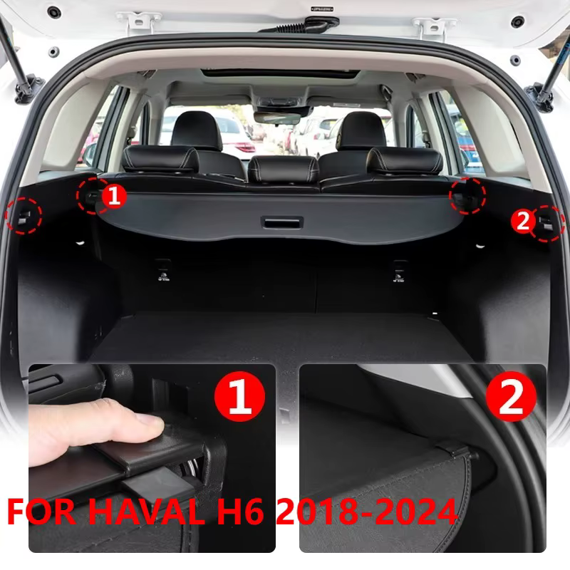 Housse de coffre pliante avec bouclier de confidentialité, accessoire automobile pour HAVAL H6 2018 – 2024