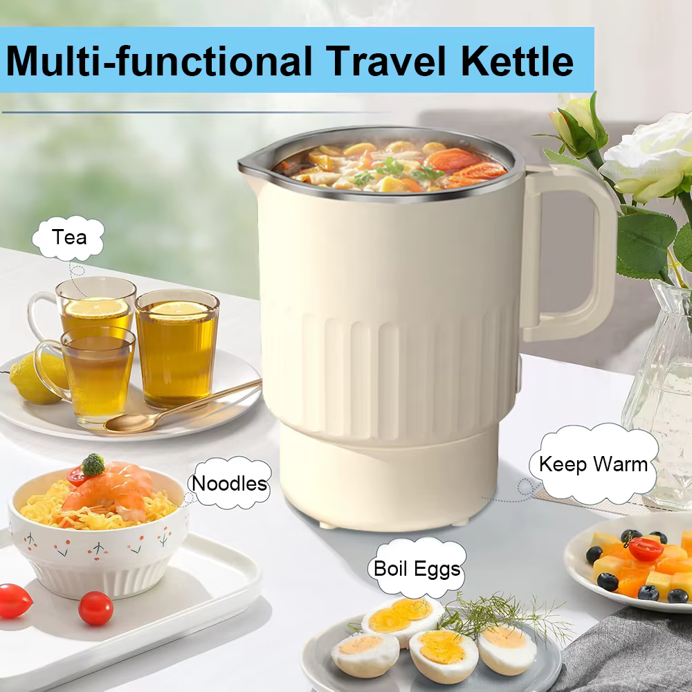 Mini bouilloire électrique pliante 1000ML chauffe-eau Portable bouilloire électrique de voyage bouilloire domestique pliable pot bouillant électrique