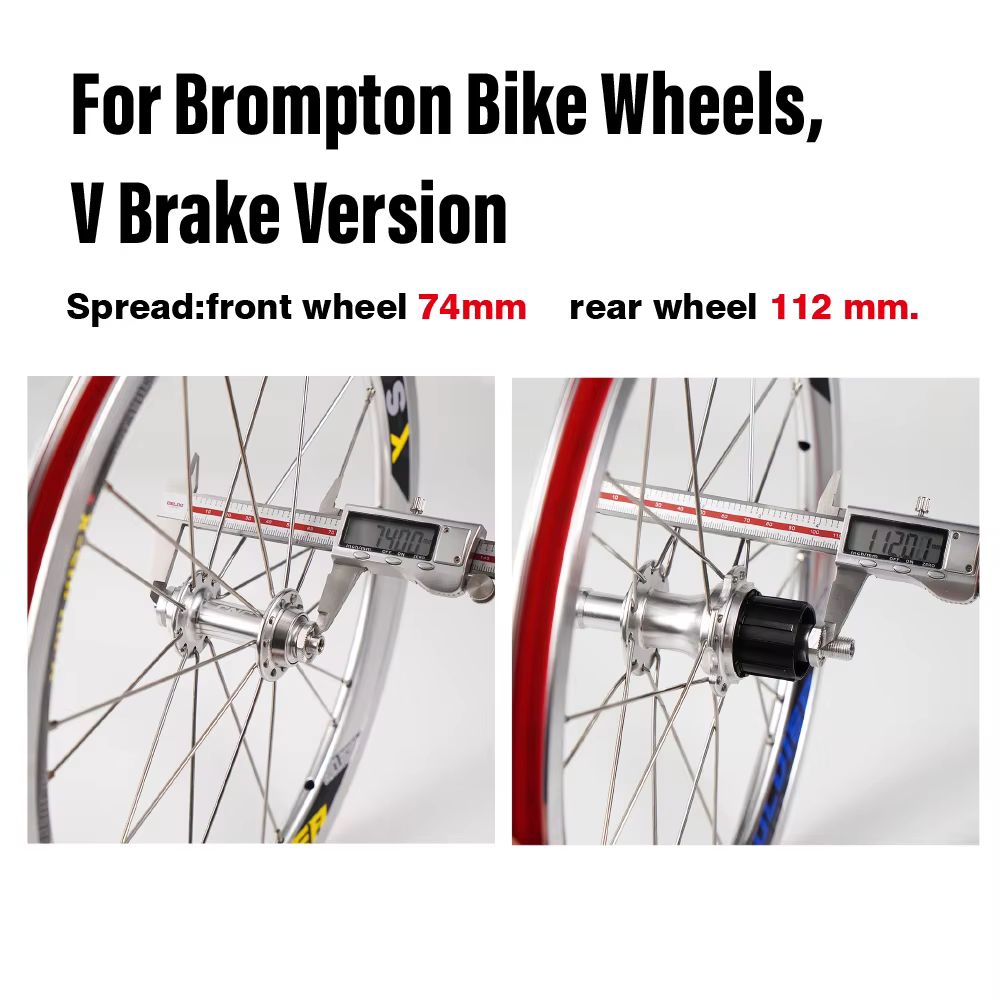 Paire de roues de vélo CNC pour roues de frein Brompton Bike V