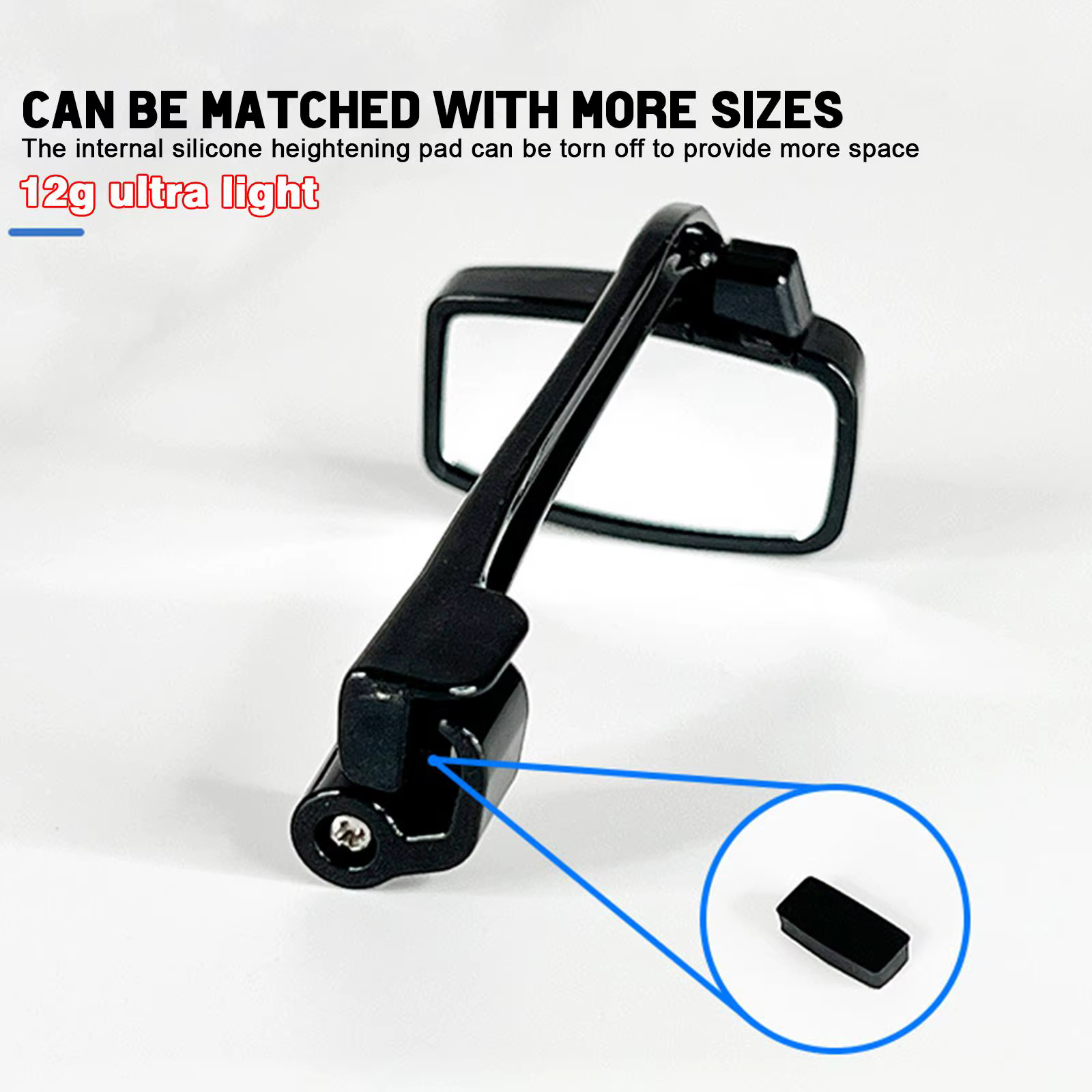 Vélo vélo cyclisme lunettes d'équitation rétroviseur 360 réglage de la vue arrière monture de lunettes casque