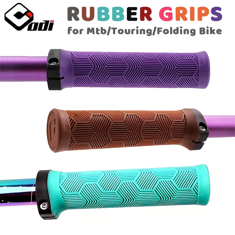 Poignées de vélo en caoutchouc ODI 22mm violet marron rose rouge noir