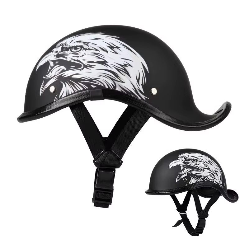 Demi-casque rétro pour moto