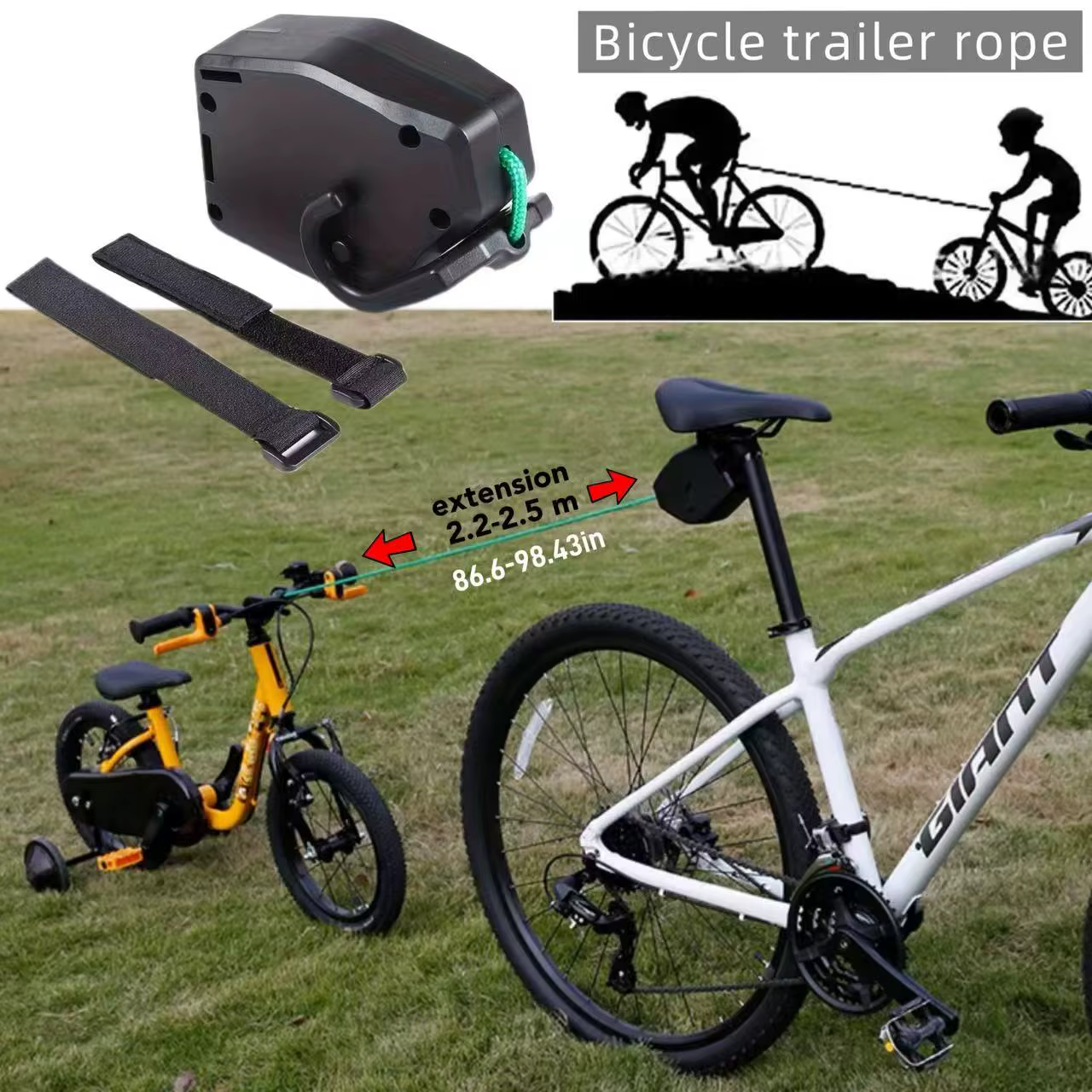Corde de traction portable pour vélo
