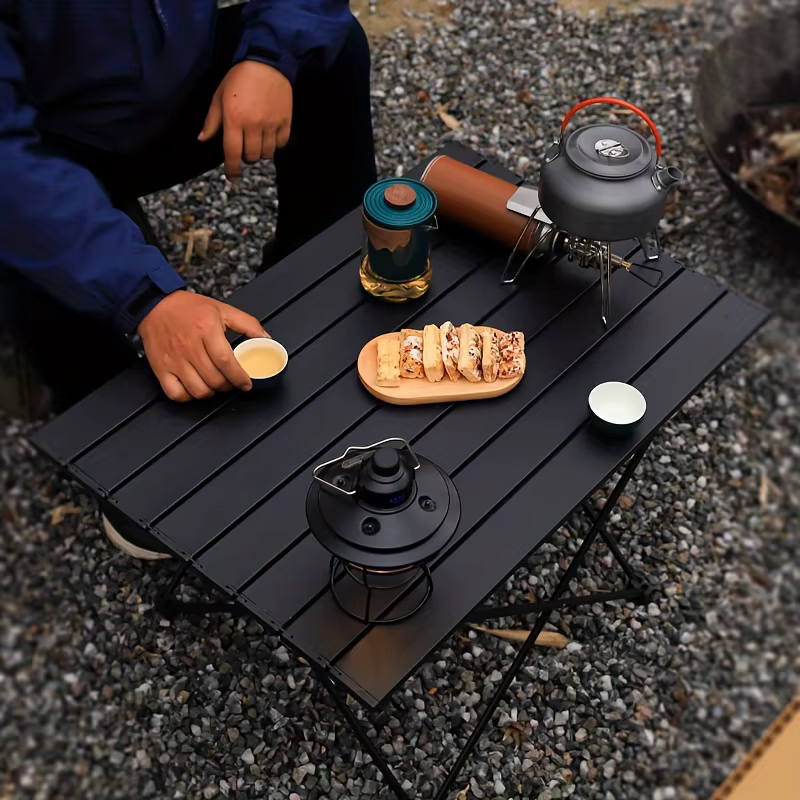 Table de camping pliable en alliage d'aluminium, multi-tailles, facile à transporter, idéale pour pique-nique, barbecue, camping et randonnée