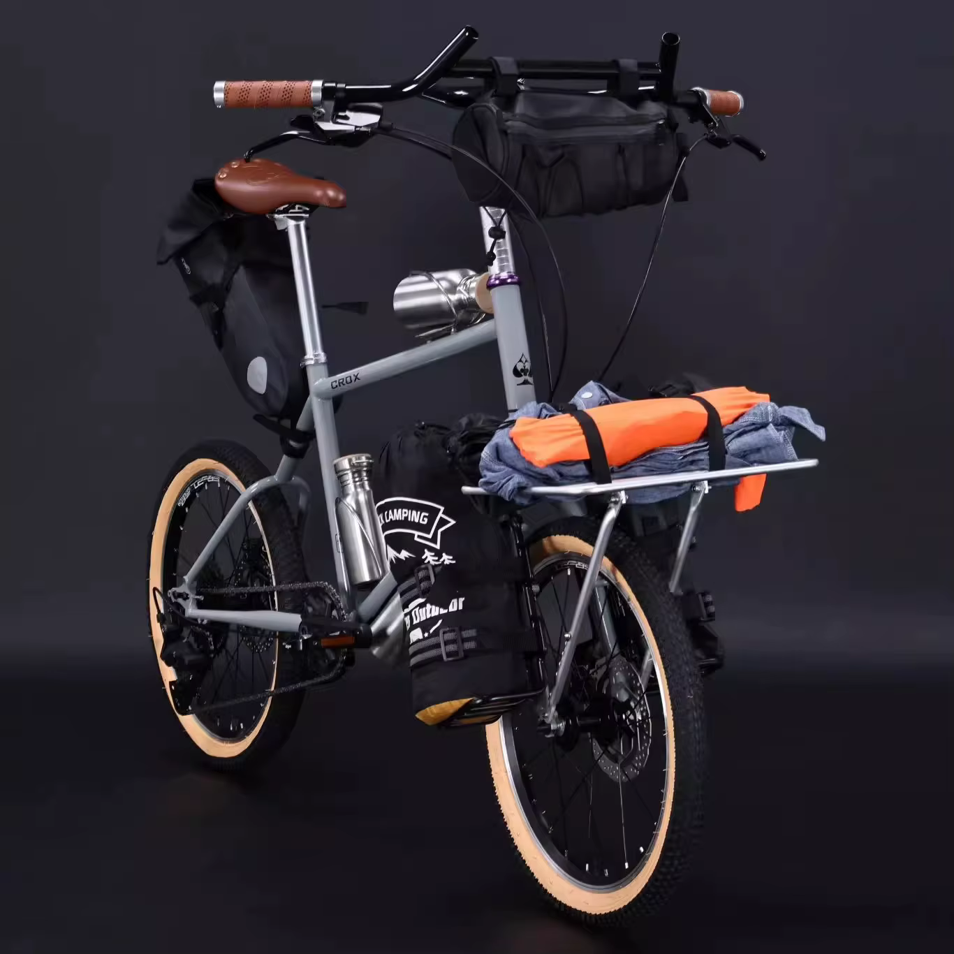 Support à pizza avant de vélo 35x27cm