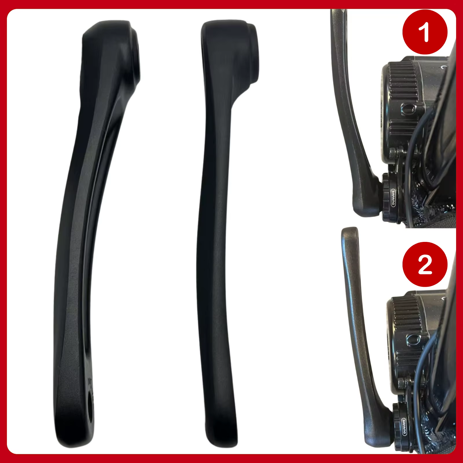 Manivelle BAFANG pour moteur central BBS01 BBS02 BBS03 BBSHD – Pièces de kit de conversion de vélo électrique / 1 pièce