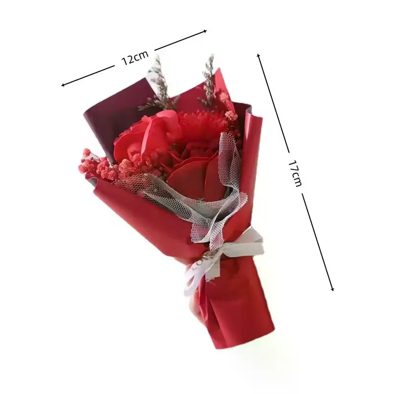 Décoration de cadeau pour la Saint-Valentin, bouquet de roses artificielles, fleurs artificielles pour cadeau de petite amie, décoration pour la fête des mères