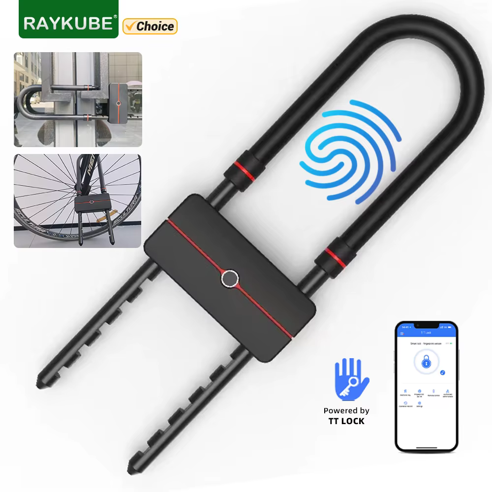 RAYKUBE étanche Bluetooth APP contrôle serrure de vélo électronique en forme de U