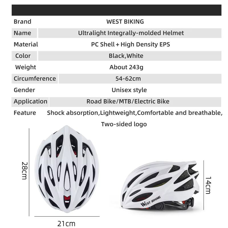 WEST BIKING – casque de cyclisme ultraléger pour hommes et femmes