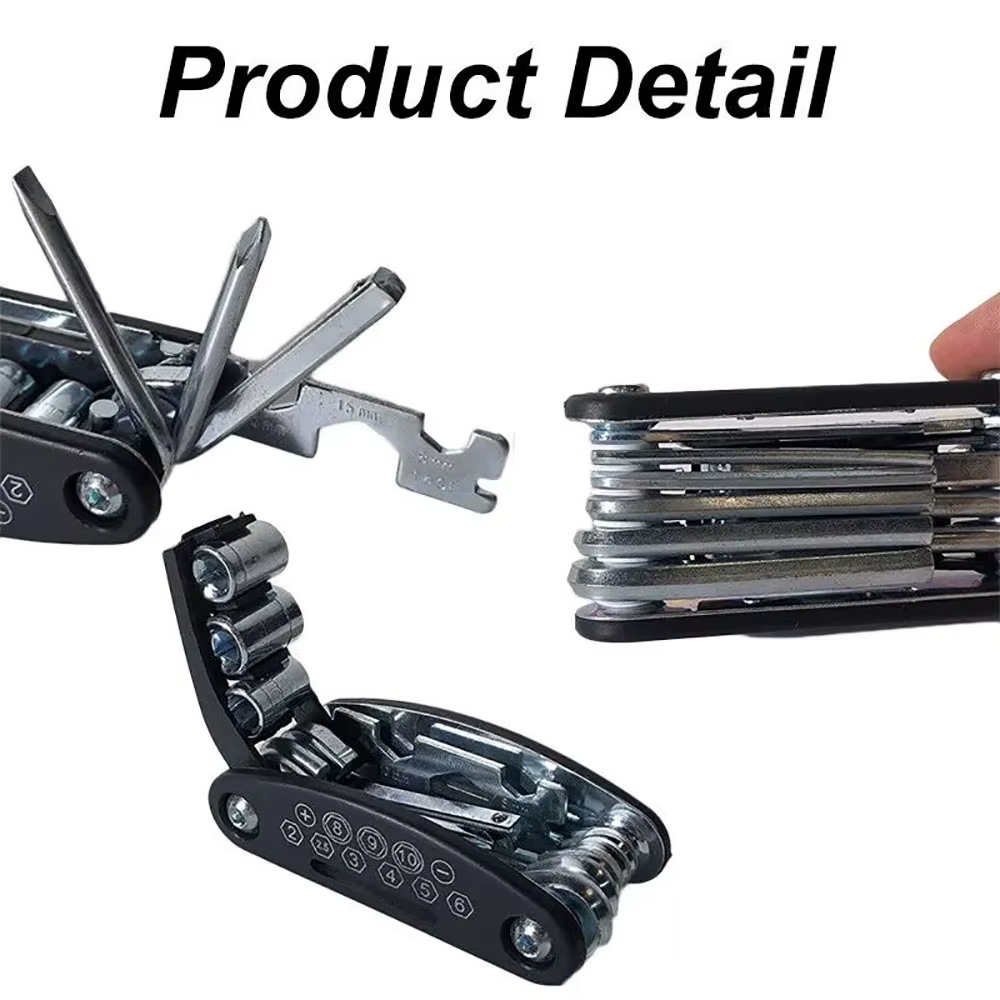 Clé à douille Portable 16 en 1 pour vélo