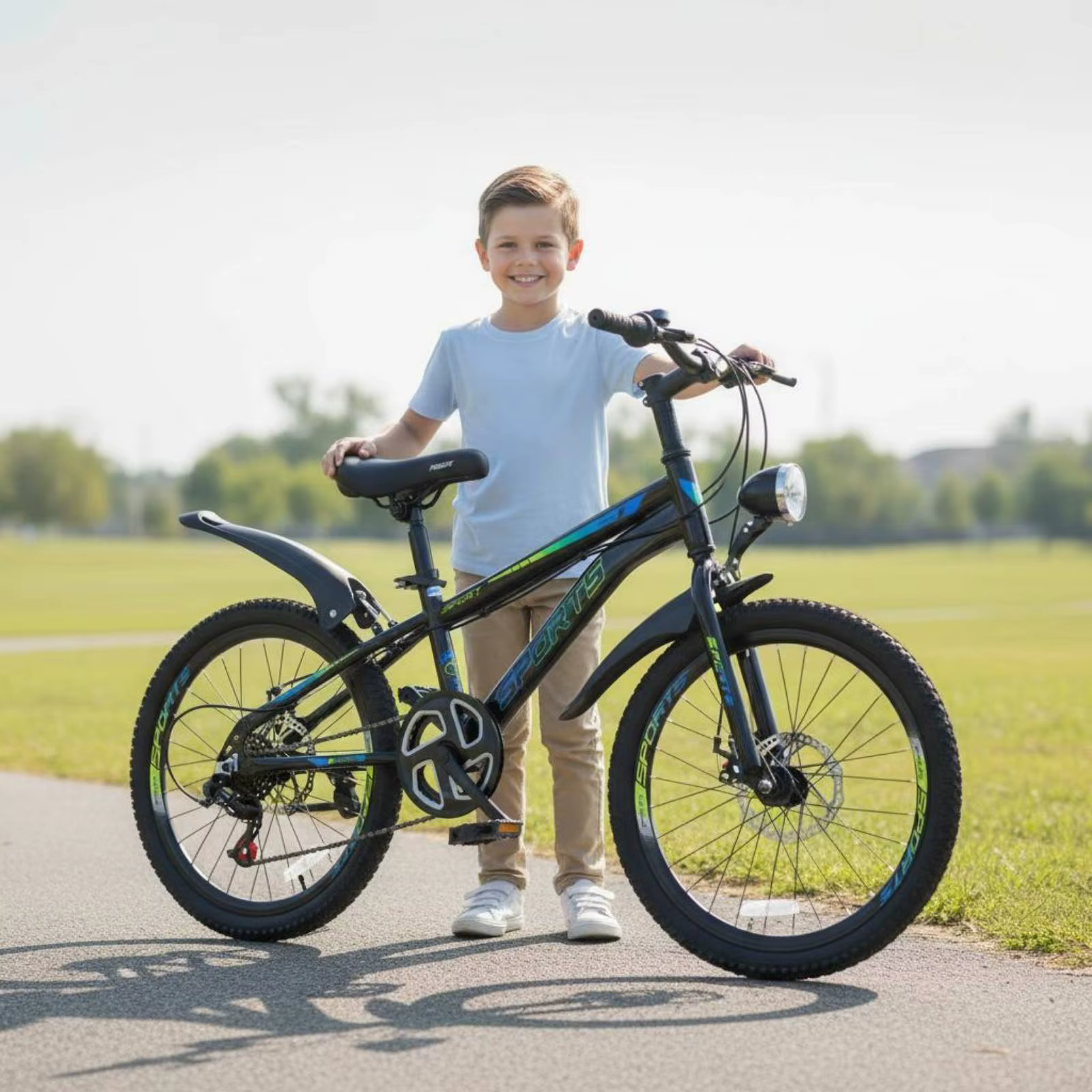 Vélo de montagne pour enfants de 20 pouces avec système de freinage double
