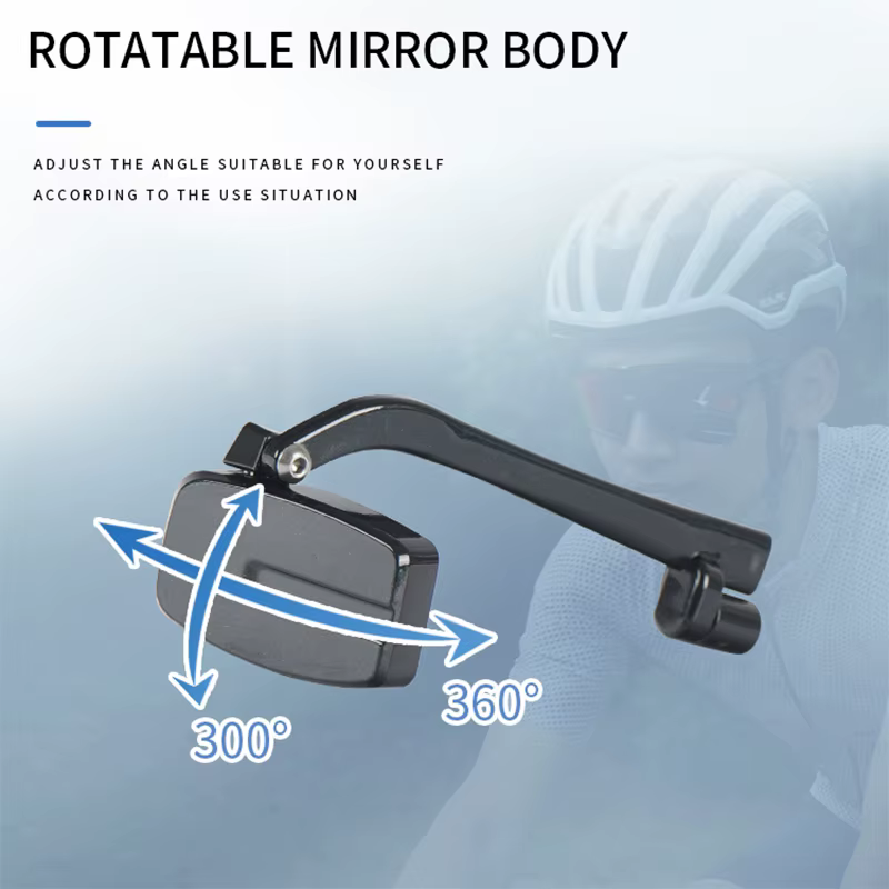 Lunettes d'équitation de vélo avec rétroviseur réglable
