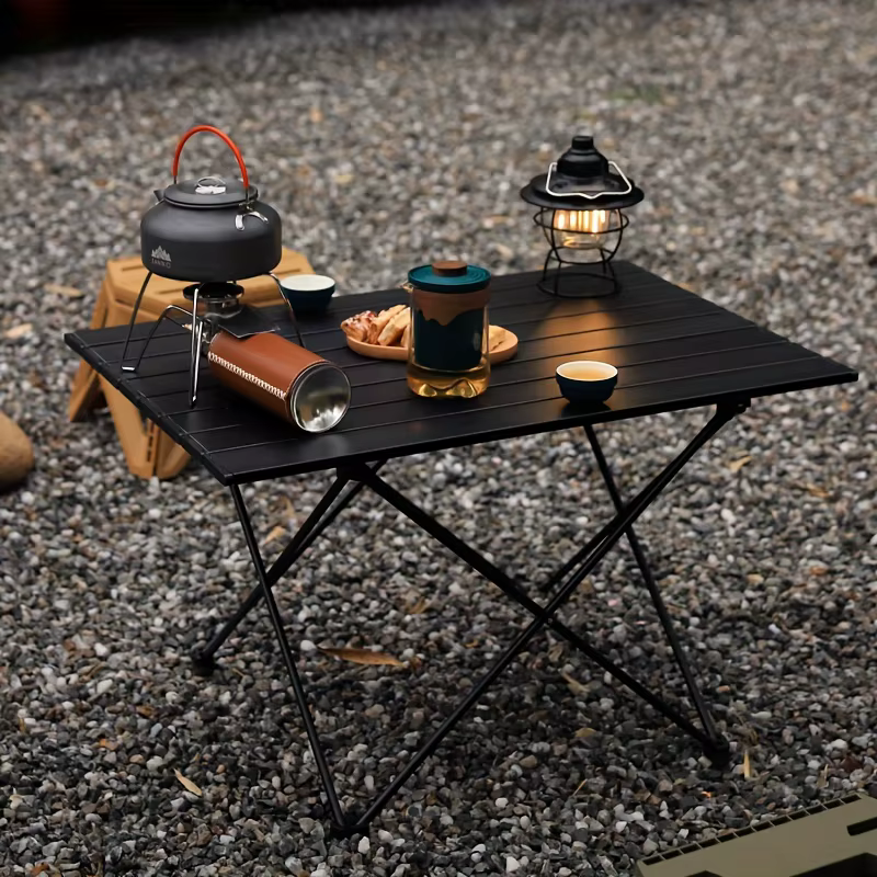 Table de camping pliable en alliage d'aluminium, multi-tailles, facile à transporter, idéale pour pique-nique, barbecue, camping et randonnée