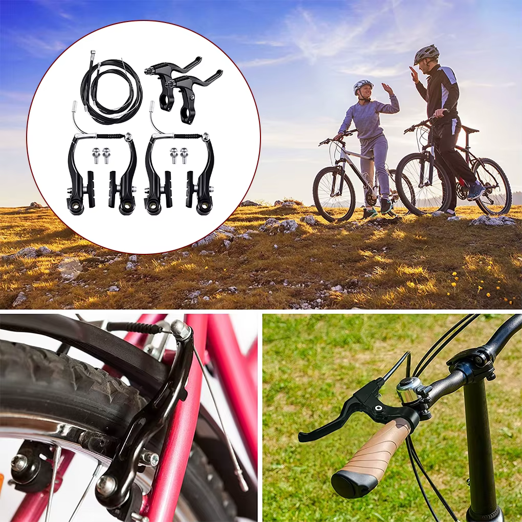 6 pièces en alliage vélo de montagne V frein Portable détachable réglable activité de plein air cyclisme avant et arrière pièce remplaçable