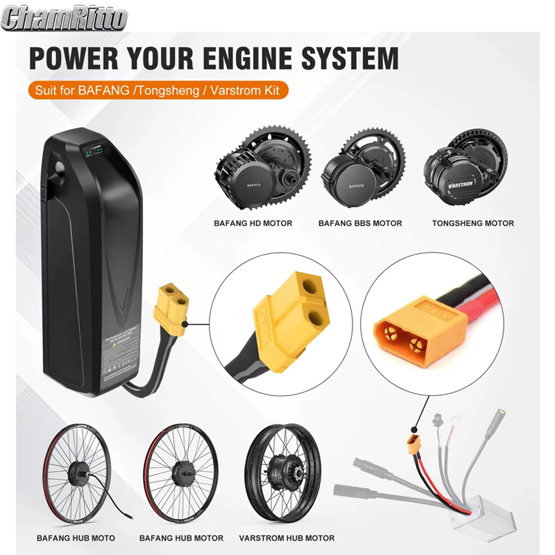Batterie de vélo électrique Hailong 36V 48V 72V 52V 50Ah 40Ah 30Ah 20Ah