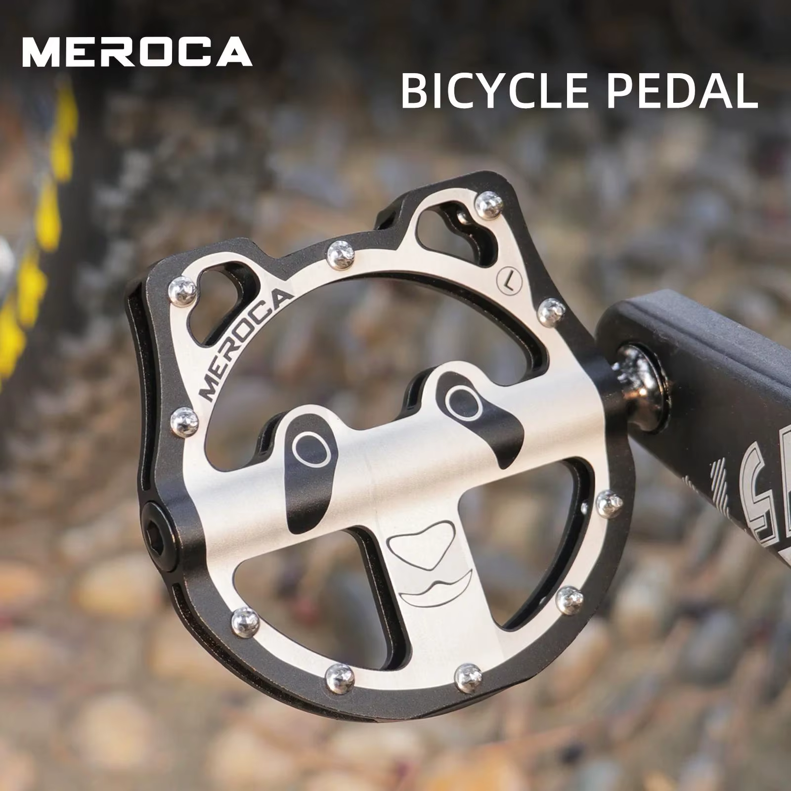 Nouvelle pédale de vélo dessin animé Panda forme 3 roulements en aluminium pliant