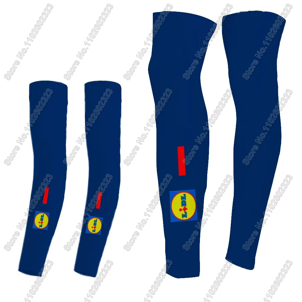 Lidl Cycling Team 2026 jambières Protection UV cyclisme bras plus chaud vélo de route jambe manchon vtt