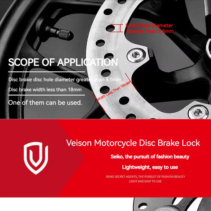 VEISON – serrure de roue de moto et de vélo